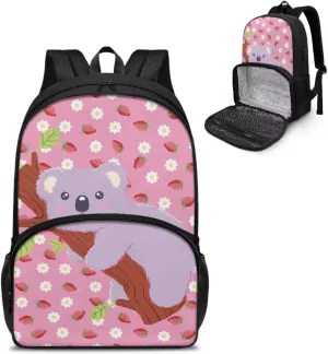 Koala Backpack for Girls School Backpack with Food Compartment Insulated Cooler All-in-One Bookbags for 6th Grade Girls Boys Kids School Bag for Daily Life or Picnic