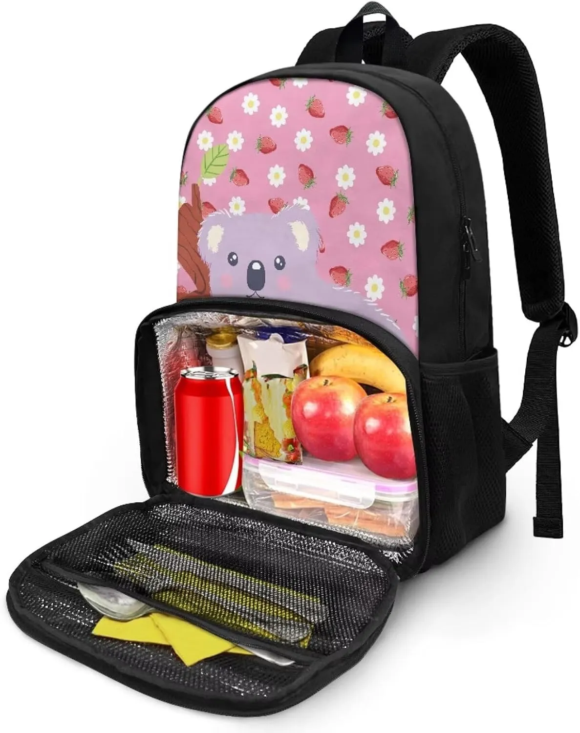 Koala Backpack for Girls School Backpack with Food Compartment Insulated Cooler All-in-One Bookbags for 6th Grade Girls Boys Kids School Bag for Daily Life or Picnic