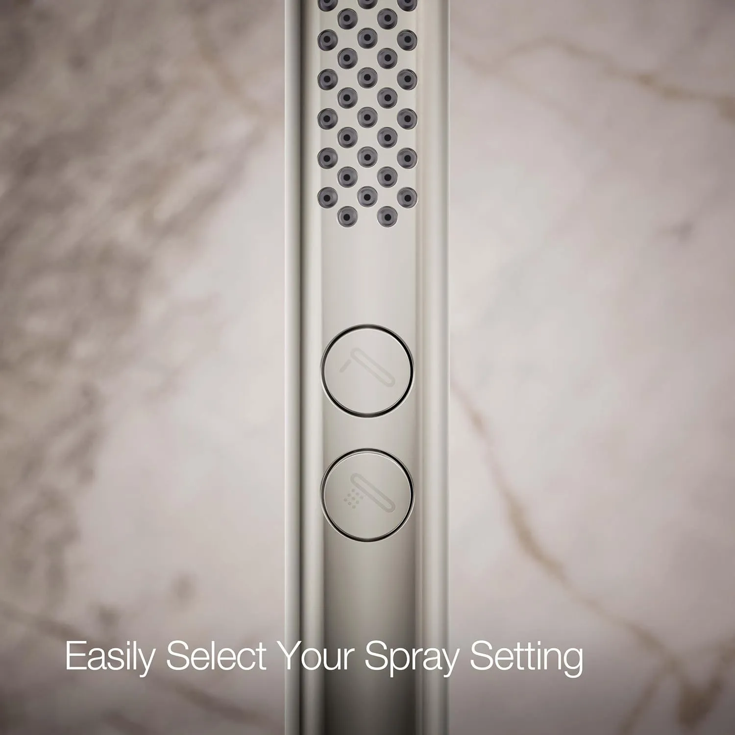 KOHLER 21335-G-SN Shift   Round Two-Function Handshower, Handheld Showerhead with 2 Spray Settings, 1.75 GPM, Vibrant Polished Nickel