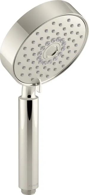 KOHLER 22166-SN Purist Four-Function Handshower, Handheld Showerhead with 3 Spray Settings, 2.5 GPM, Vibrant Polished Nickel