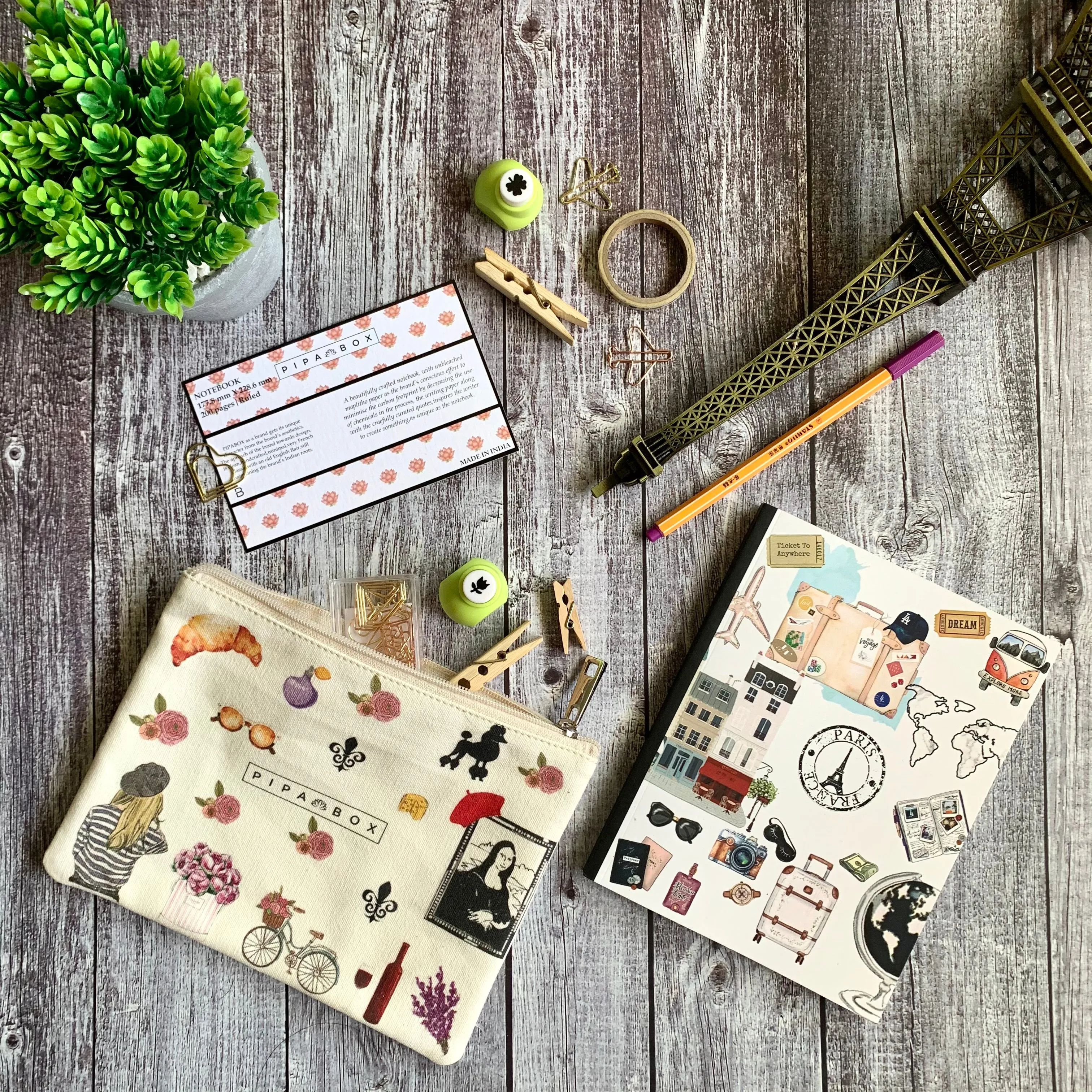 La Vien Rose - Multipurpose Canvas Pouch