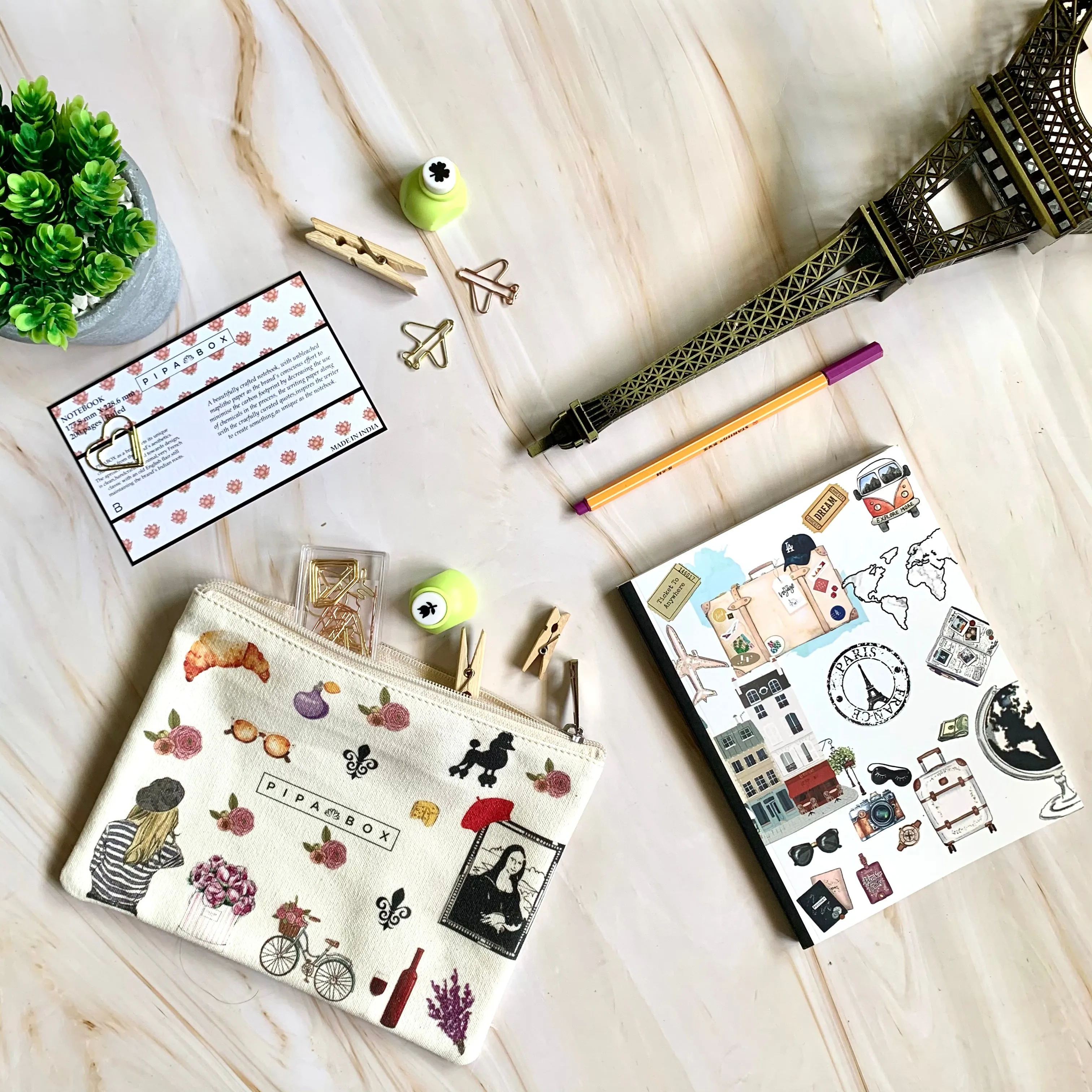 La Vien Rose - Multipurpose Canvas Pouch
