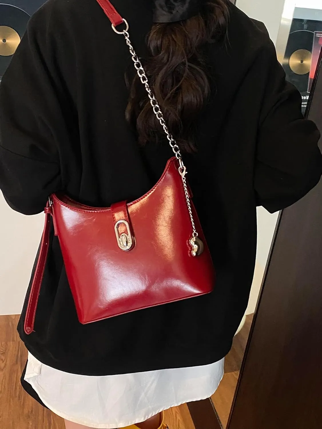 Ladies' handbag, single-shoulder bag, shoulder strap and zipper closed crossbody bag, ladies' handbag