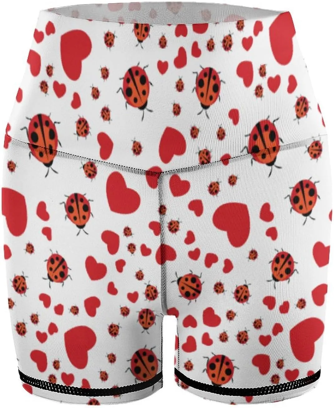 Ladybug Pattern Yoga Pants Shorts Female Yoga Pant Breathable Elastic Waist Gym Short Sports Hot Pant
