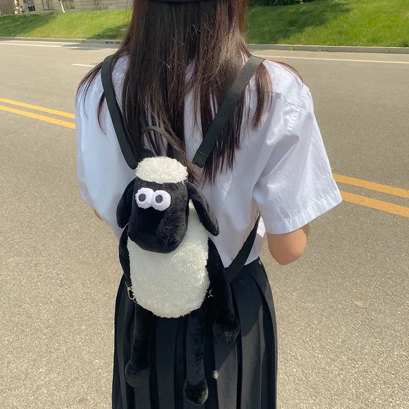 Lamb Plush Female Cute Sean Cartoon Backpacks