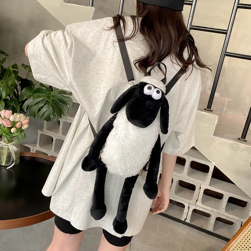 Lamb Plush Female Cute Sean Cartoon Backpacks