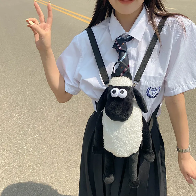 Lamb Plush Female Cute Sean Cartoon Backpacks
