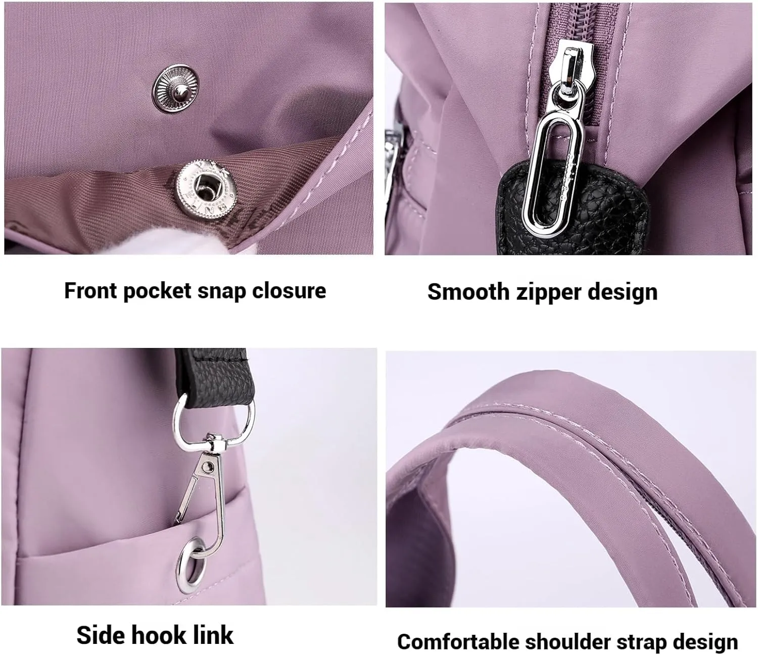 Langrents Nylon Tote Bag,Waterproof Large Capacity Multi Pocket Shoulder Bag, Crossbody Travel Bag For Women