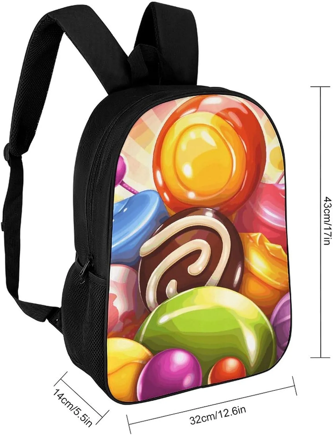 Laptop Backpack for Men Women Daypack Cartoon Candy Computer Bag Travel Backpacks Laptop Bag