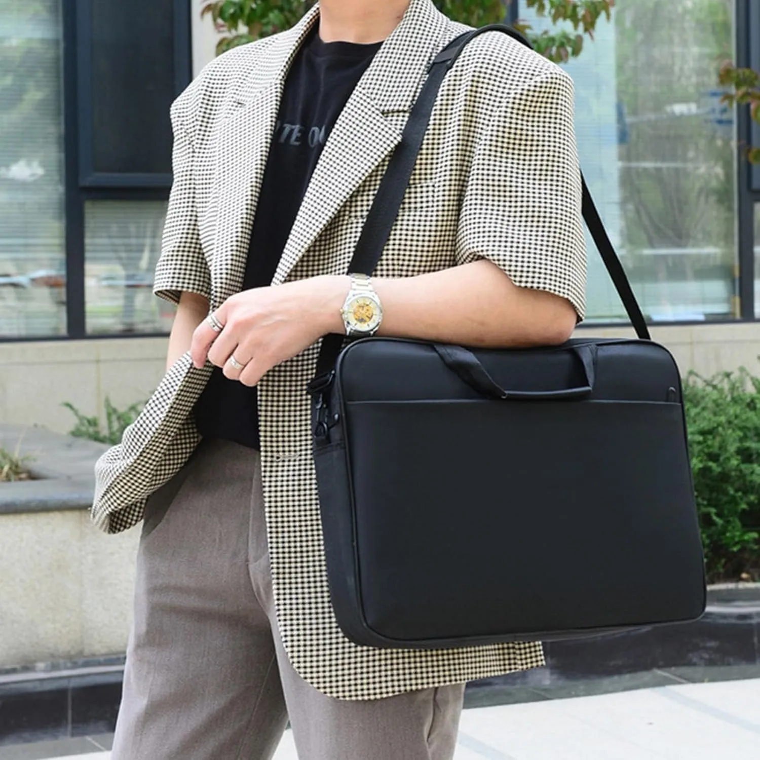 Laptop Bag 15.6 17 inch Sleeve for Case with Shoulder Straps Handbag Computer Notebook Shockproof Protective B