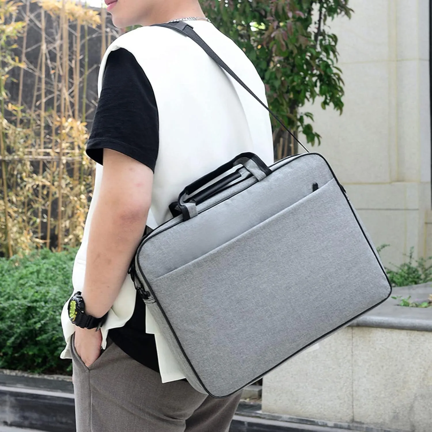 Laptop Bag 15.6 17 inch Sleeve for Case with Shoulder Straps Handbag Computer Notebook Shockproof Protective B