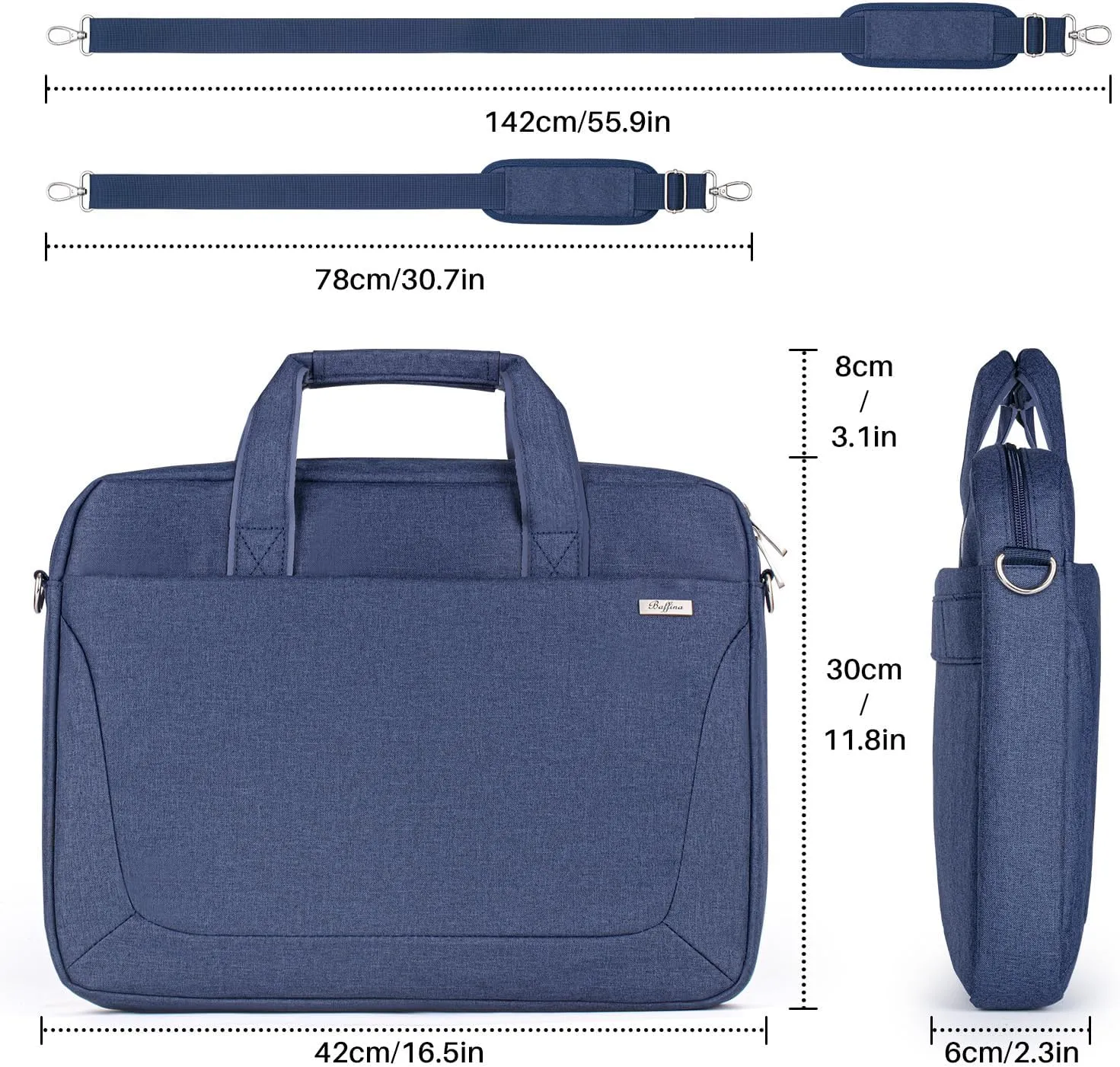 Laptop Shoulder Bag 15.6 16 17.3 Inch for Men Women,Waterproof Computer Carrying Case Messenger Bag Briefcase Work
