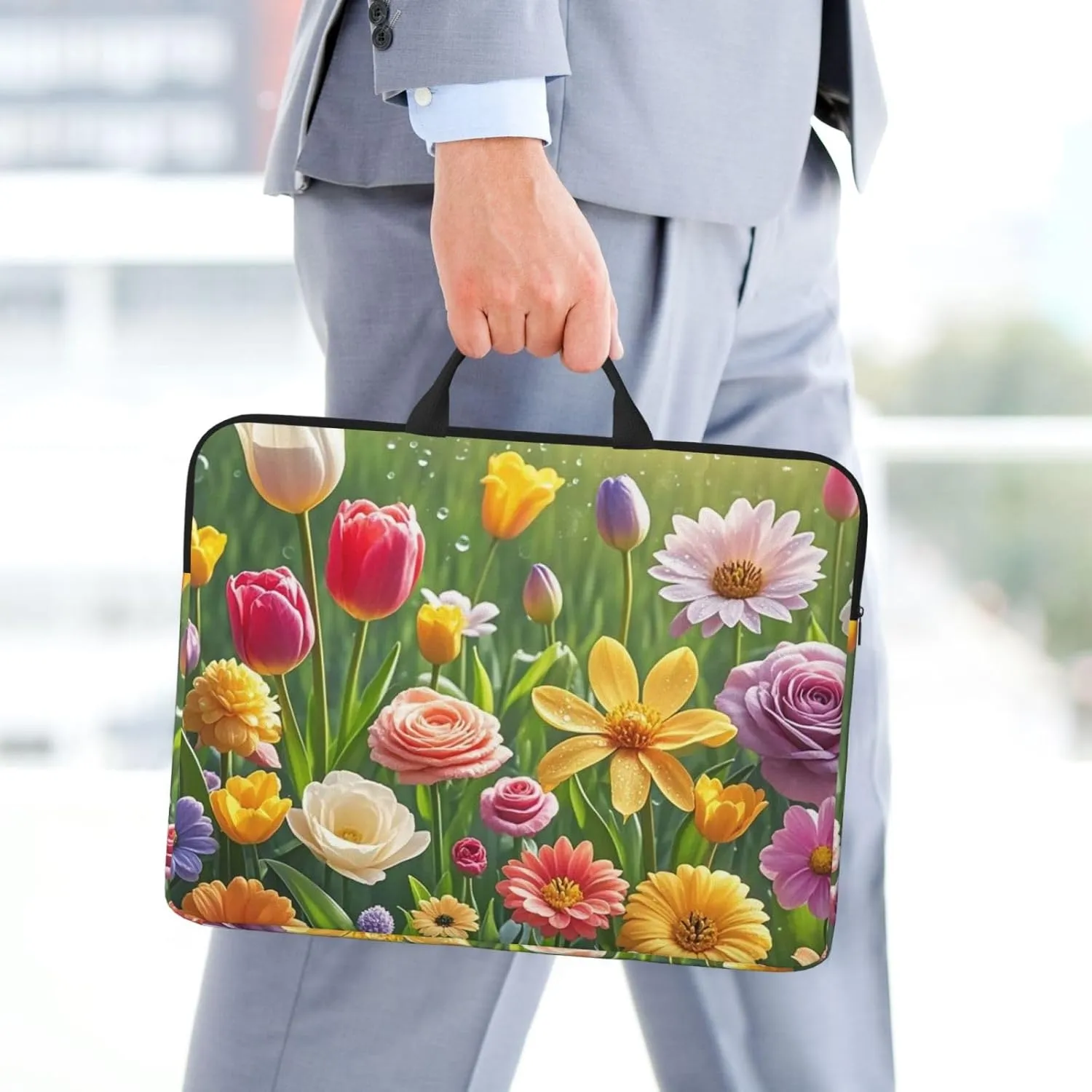 Laptop Shoulder Bag Messenger Bag Wild Elk silhouette Laptop Bag Computer Bag for Men Women