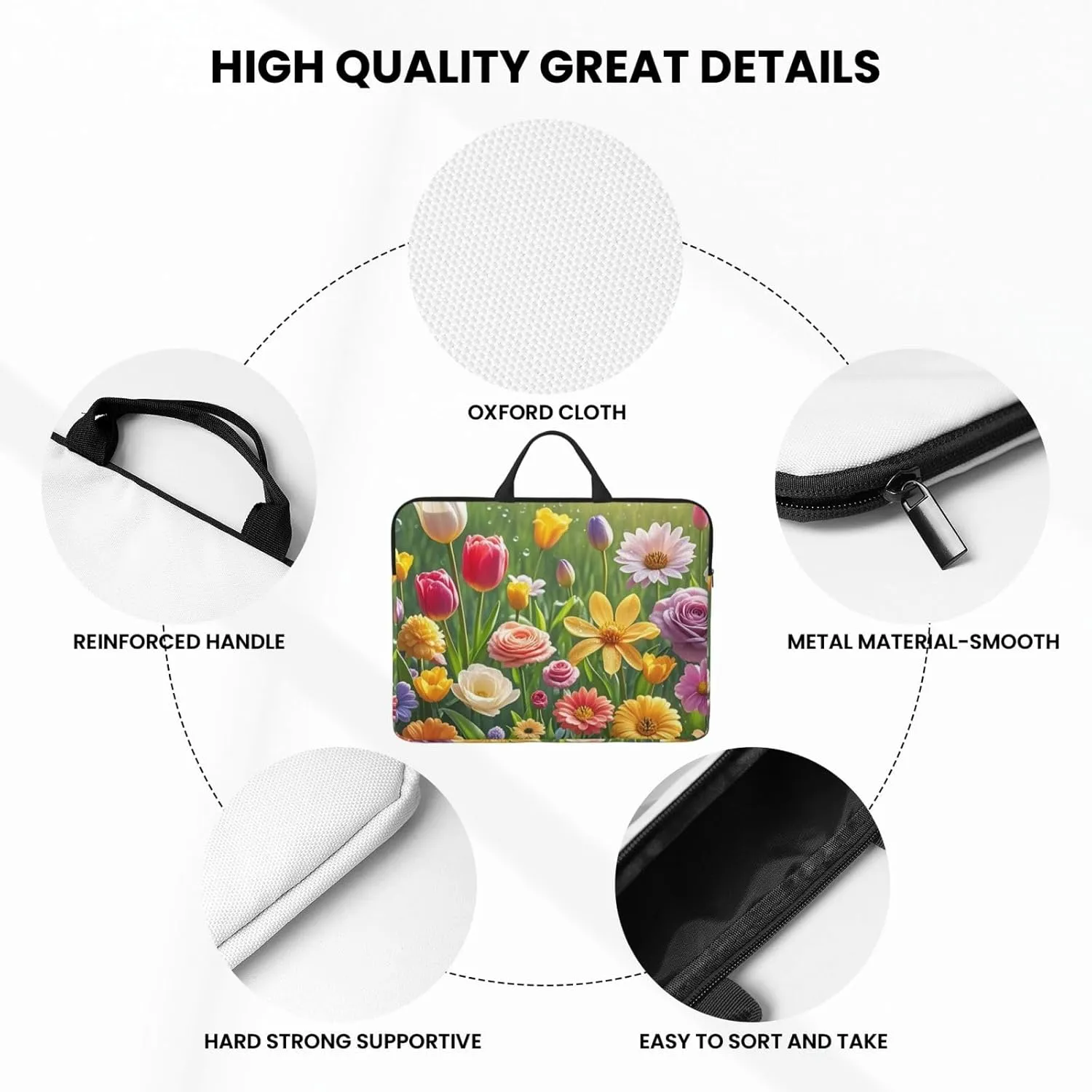 Laptop Shoulder Bag Messenger Bag Wild Elk silhouette Laptop Bag Computer Bag for Men Women