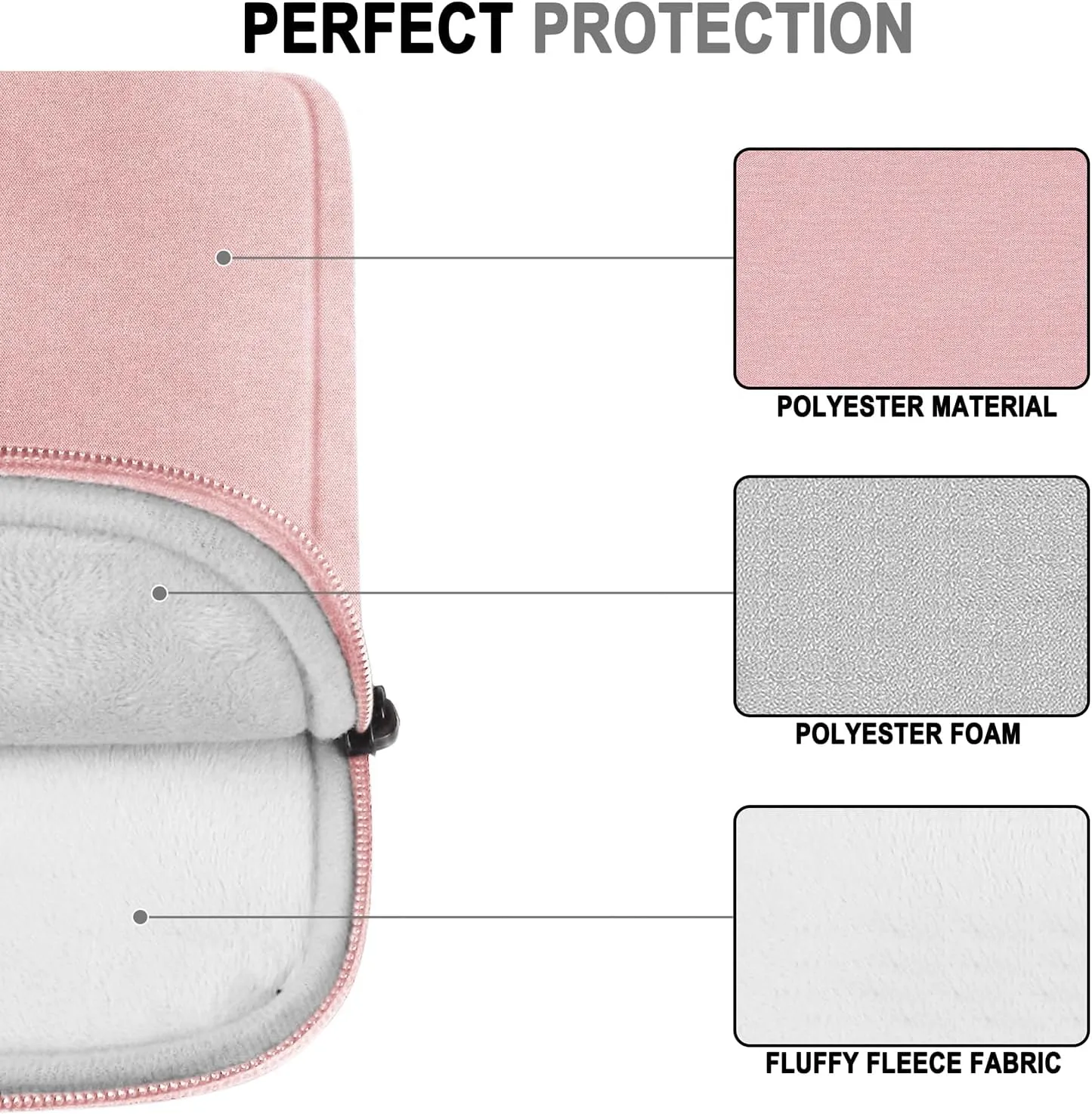 Laptop Sleeve 14 Inch, Water Resistant Traveling Computer Cover with Handle, Shockproof Protective Carrying Laptop Bag Compatible for 14 Inch MacBook Air/Pro, HP, Dell, Lenovo, Pink