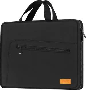 Laptop Sleeve Case 17 Inch, Shockproof Protective Briefcase Laptop Bag, Water Resistant Computer Carrying Bags Compatible with HP, Dell, Acer, Asus, Lenovo, Black