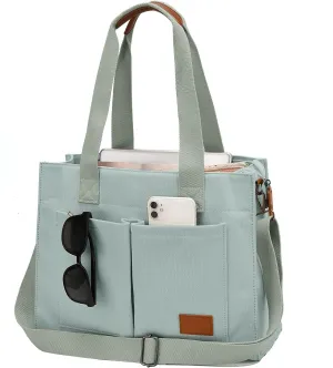 Laptop Tote Bag for Women - 15.6” Laptop Compartment & Pockets, Stands Upright, Convertible Handbag/Shoulder/Crossbody Bag