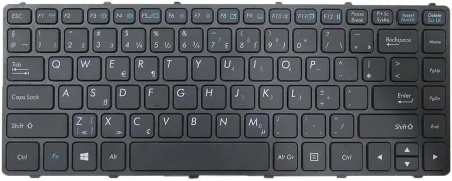 Laptop Without Backlit Keyboard for Getac V138418HS1 V00 DT-RO 531090280049 Netherlands NL Black Frame New