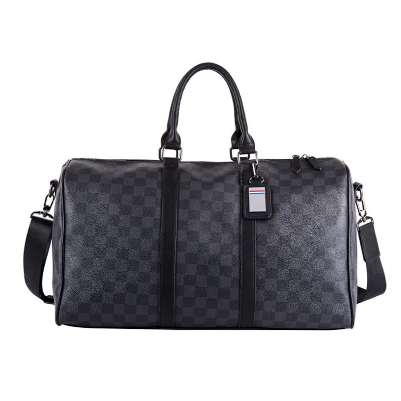 Large Capacity Korean Plaid Crossbody Bag – Stylish PU Leather