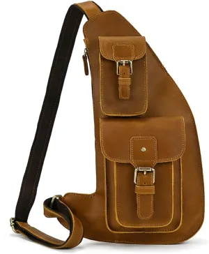Large Capacity Outdoor Sports Shoulder Bag Backpack Retro Crossbody Bag