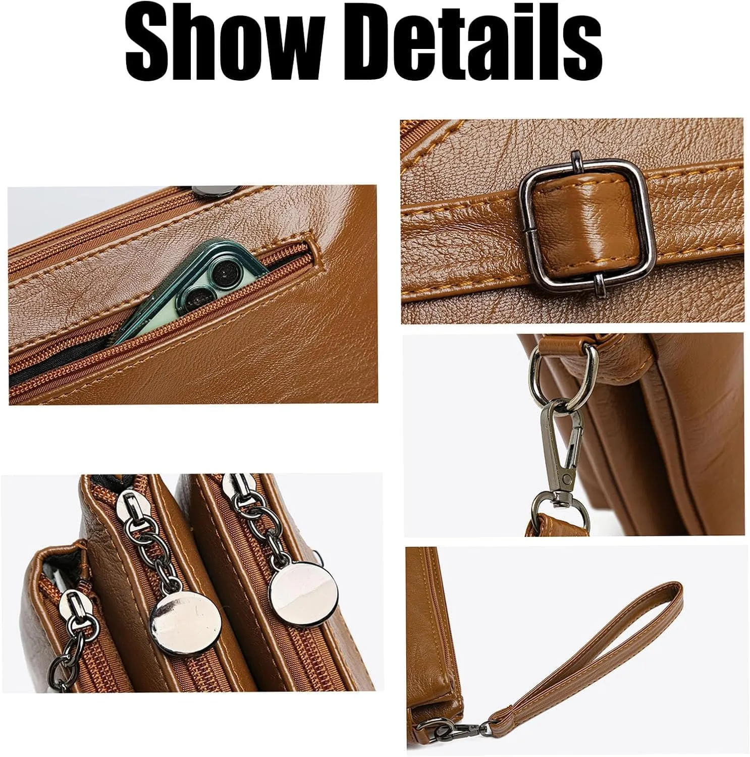 Large Capacity Phone Bag Crossbody Bag, Large Capacity Crossbody Bag for Women, Multiple Pockets Purse (06,M)