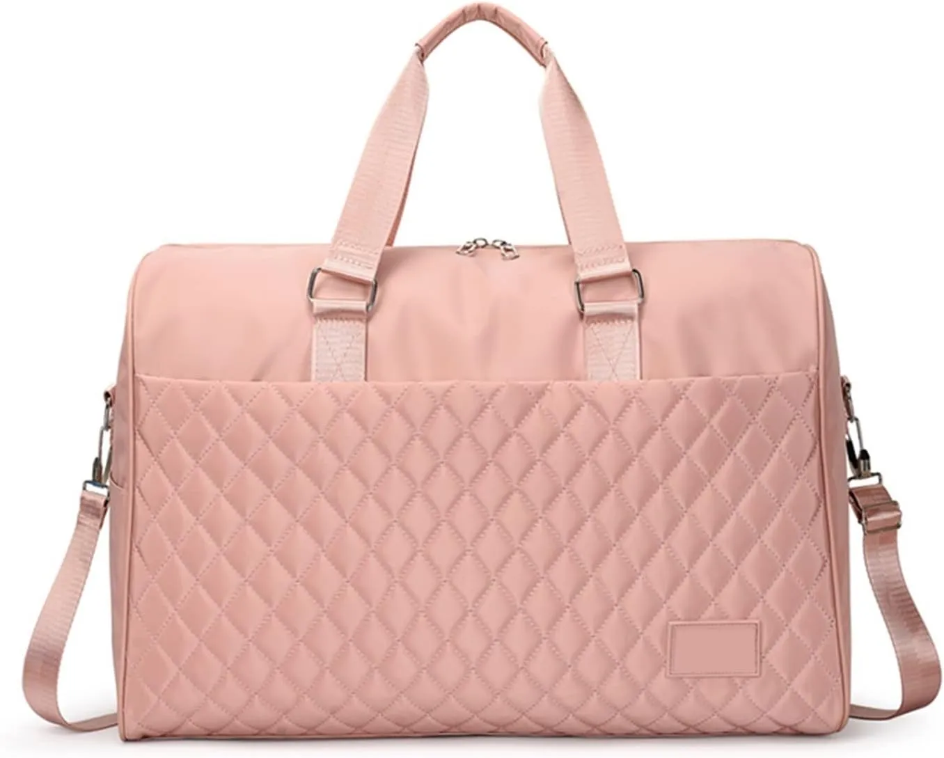 Large Capacity Travel Ladies Duffle Good Women Shoulder Bag Multifunction Crossbody Pack Casual Handbag (Pink)