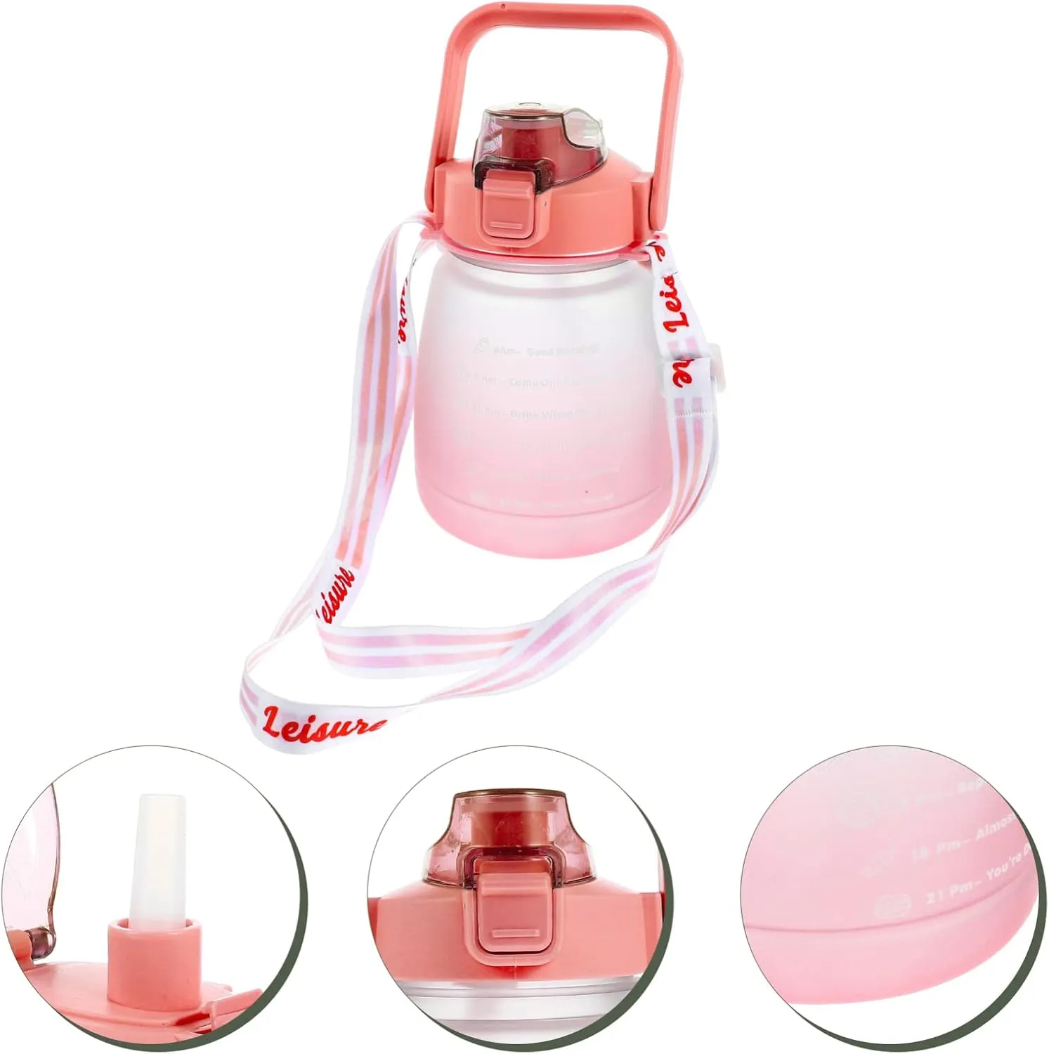 Large Capacity Water Bottle with Water Jug for Fitness Portable Water Container for Outdoor Activities Easy to Clean and Track Hydration