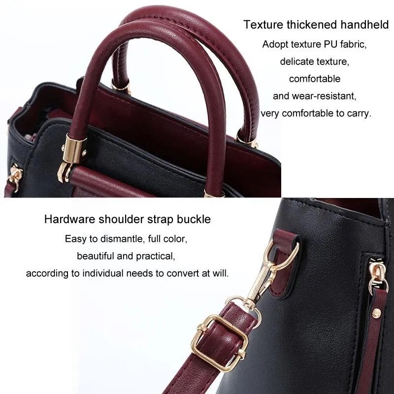 Large Capacity Women Colorblock Crossbody Bag