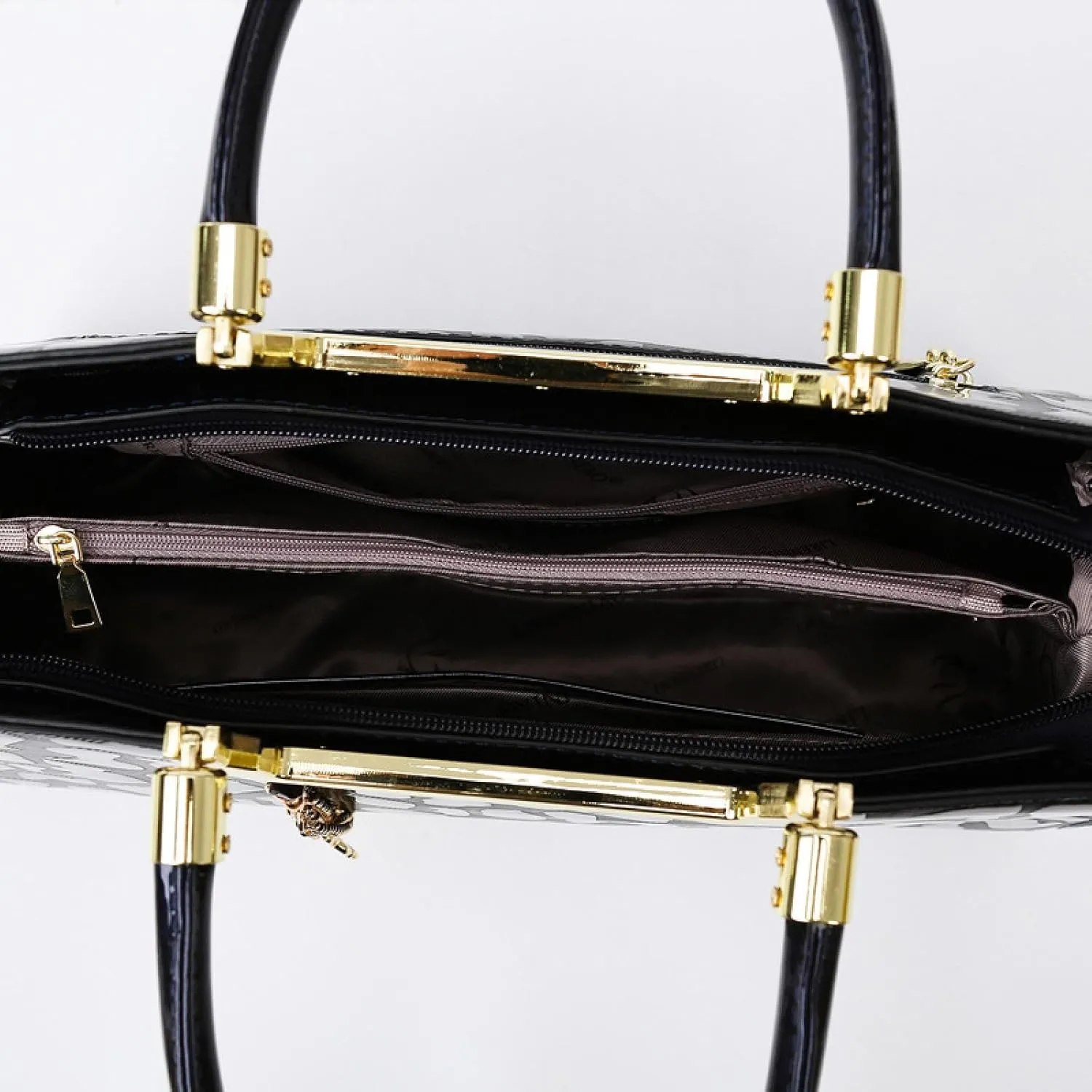Large Capacity Women's Bag Women's Patent Leather Stone Pattern Shoulder Crossbody Bag