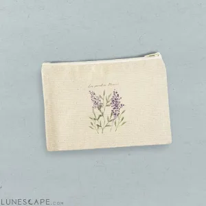 Le Jardin Purple - Spring Canvas Zipper Pouch