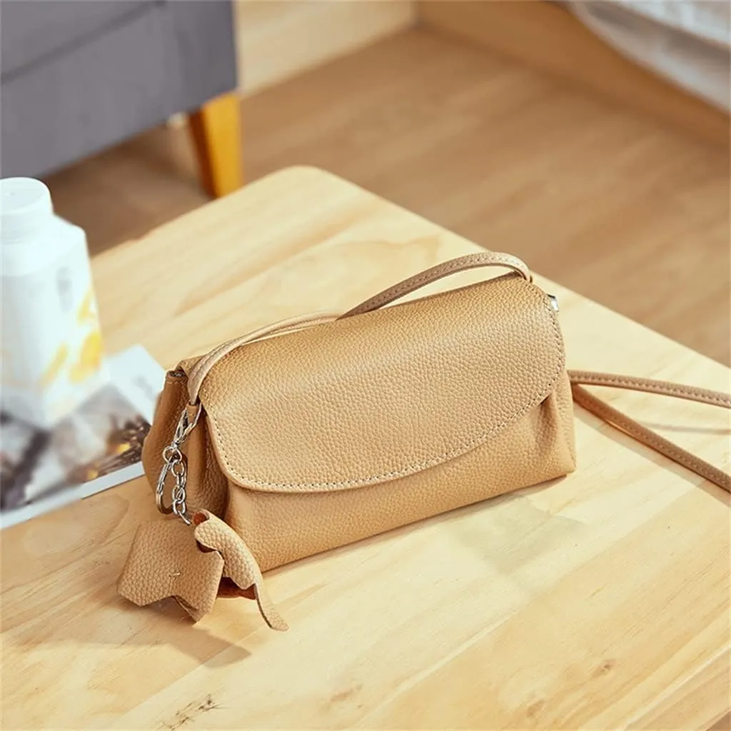 Leather Bag Female Bag All-match Temperament Layer Soft Cowhide Single Shoulder Crossbody Bag