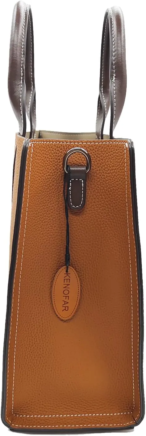Leather Tote Bags for Women Genuine Leather Handbag with Zipper Medium