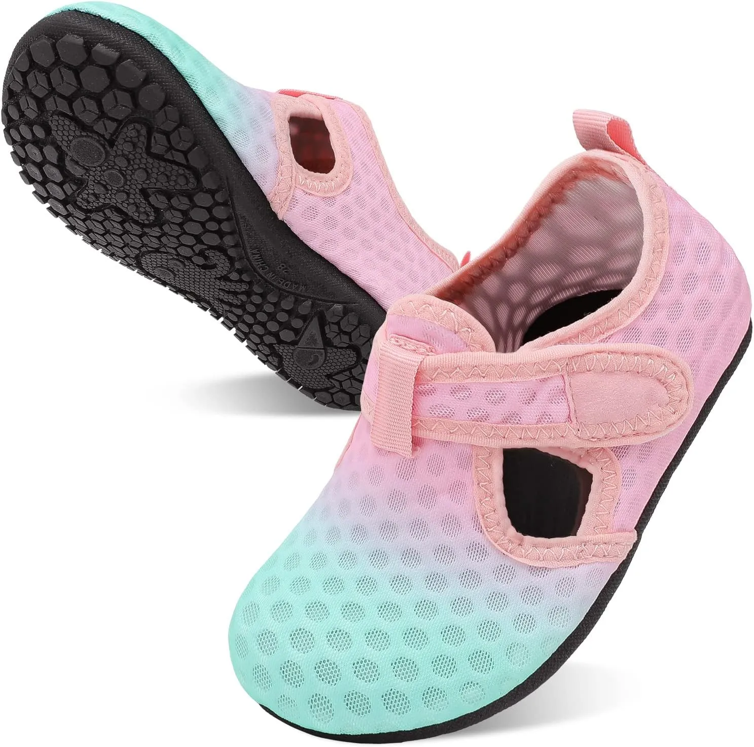 LeIsfIt Toddler Water Shoes Girls Boys Swim Beach Shoes Barefoot Aqua Socks Kids Non-Slip Water Socks