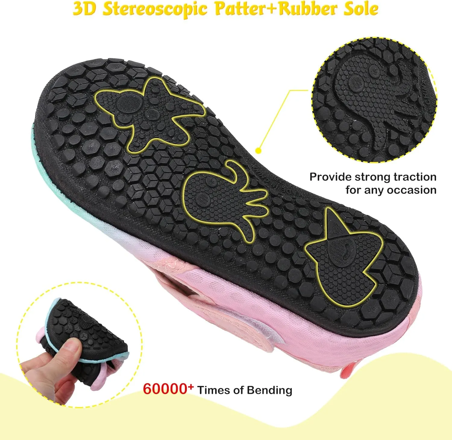 LeIsfIt Toddler Water Shoes Girls Boys Swim Beach Shoes Barefoot Aqua Socks Kids Non-Slip Water Socks