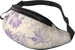Leisure Sports Crossbody Bag Running Casual Hands-Free Wallets Waist Pack for Man Woman Father's Day for Dad Butterfly Flowers