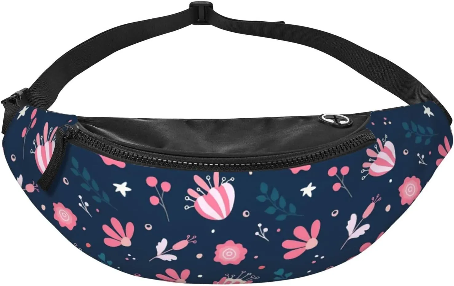 Leisure Sports Crossbody Bag Running Casual Hands-Free Wallets Waist Pack for Man Woman Father's Day for Dad Pink Little Flowers