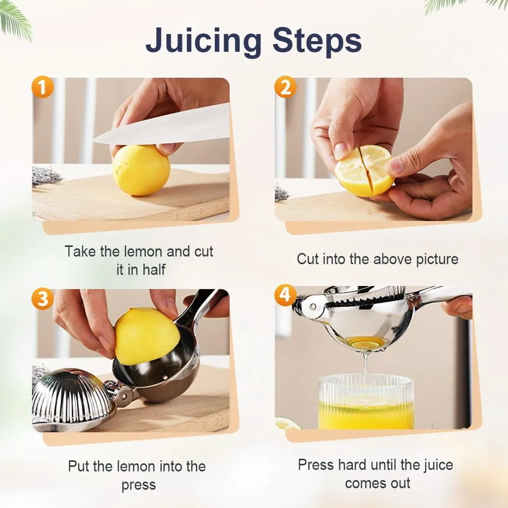 Lemon Squeezer, Stainless Steel Handheld Lemon Juicer Citrus Squeezer, 2025 Kitchen Gadgets Manual Lemon Press Hand Juicer Squeezer (StyleA-1pc)