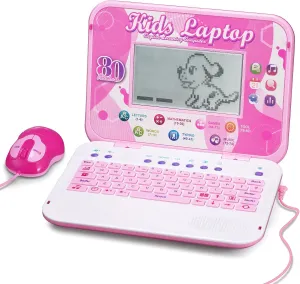 LESHITIAN Kids Laptop, 80 Learning Modes with 7 Inch Large Screen, Educational Learning Computer for Kids Ages 5 