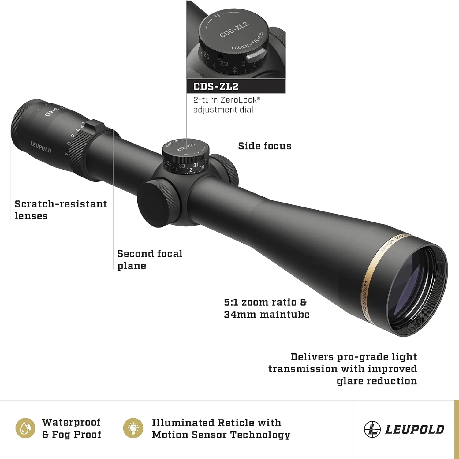 Leupold VX-5HD 4-20x52mm Side Focus Riflescope