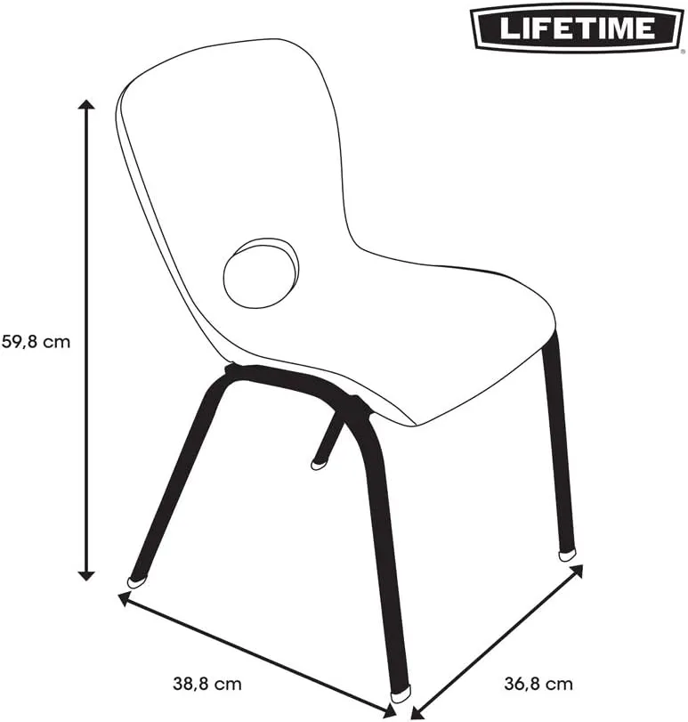 Lifetime 80472 Kids Stacking Chair (4 Pack), Glacier Blue