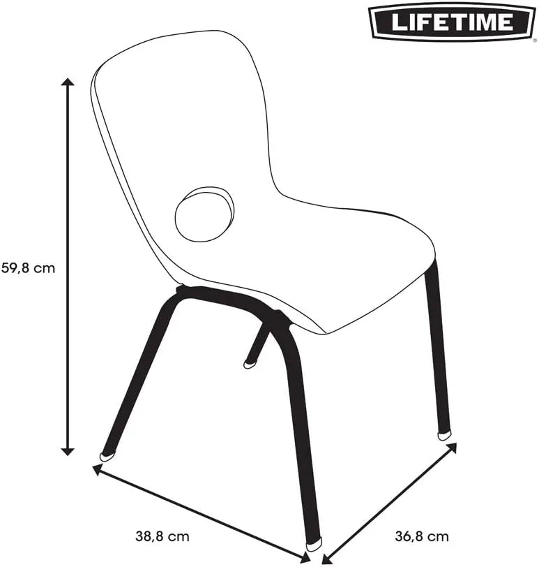 Lifetime 80473 Kids Stacking Chair (4 Pack), Lime Green