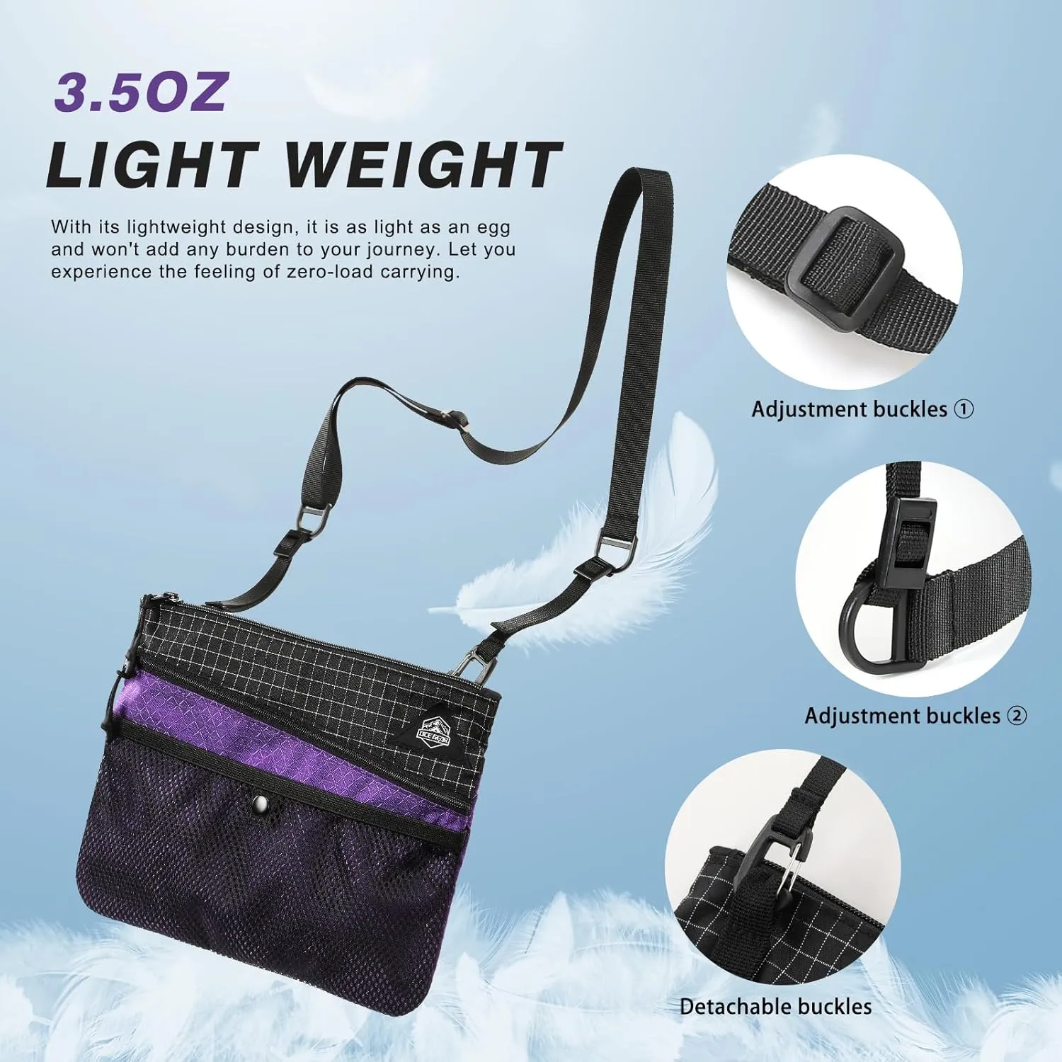 Lightweight Crossbody Bag Waterproof Women Shoulder Bag Men Small Crossbody Purse Suitable for Travel, Commuting