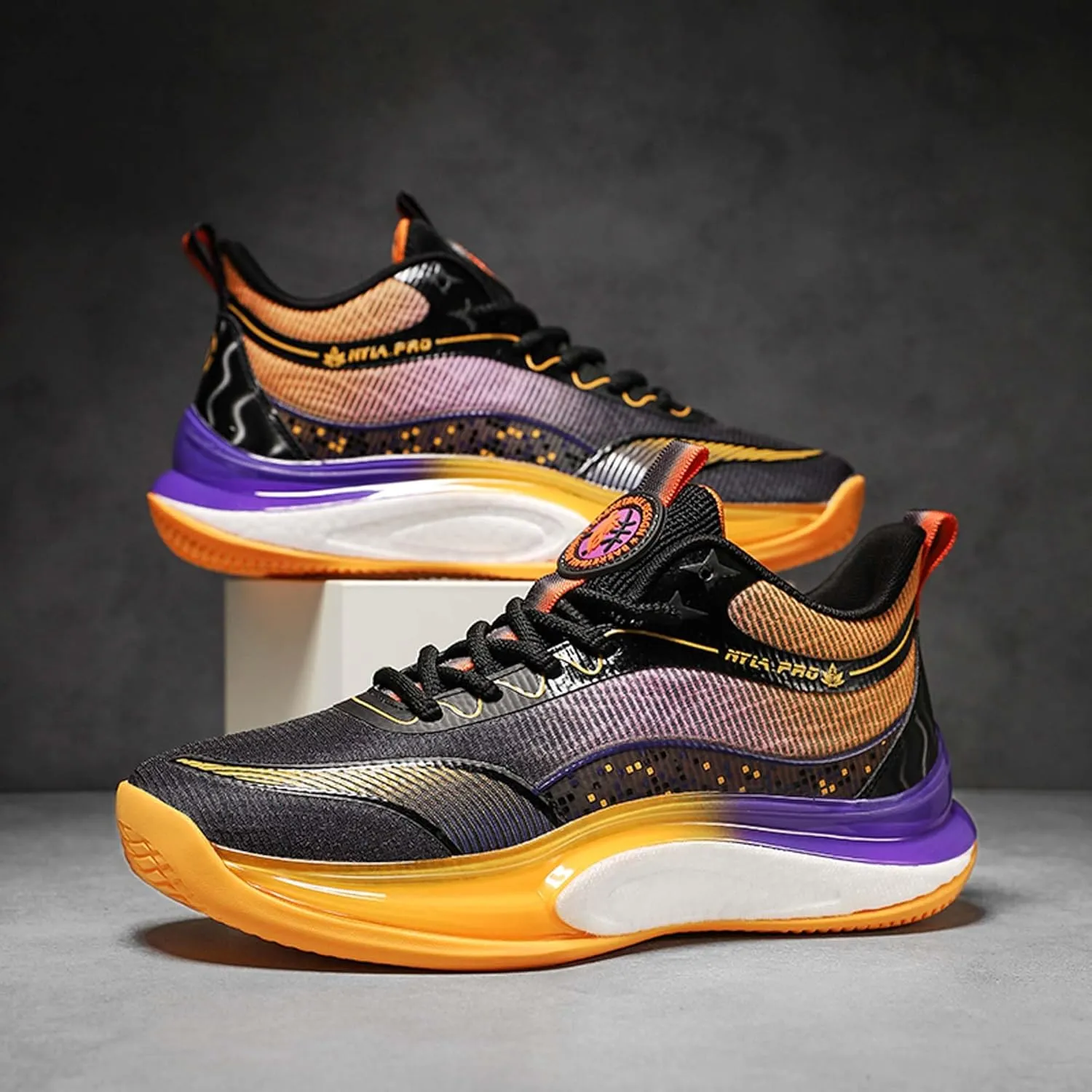 Lightweight Hiking Basketball Shoes, Shock-Absorbing Walking Sports Shoes, Anti Slip Casual Running Shoes
