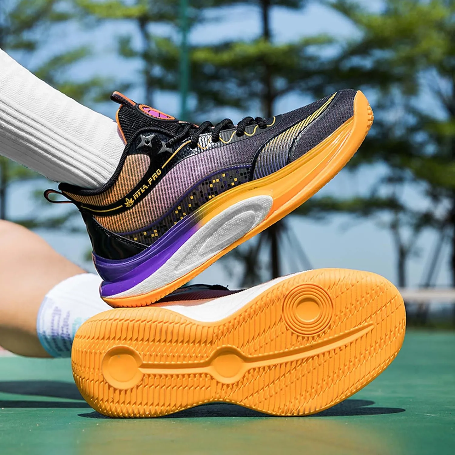 Lightweight Hiking Basketball Shoes, Shock-Absorbing Walking Sports Shoes, Anti Slip Casual Running Shoes