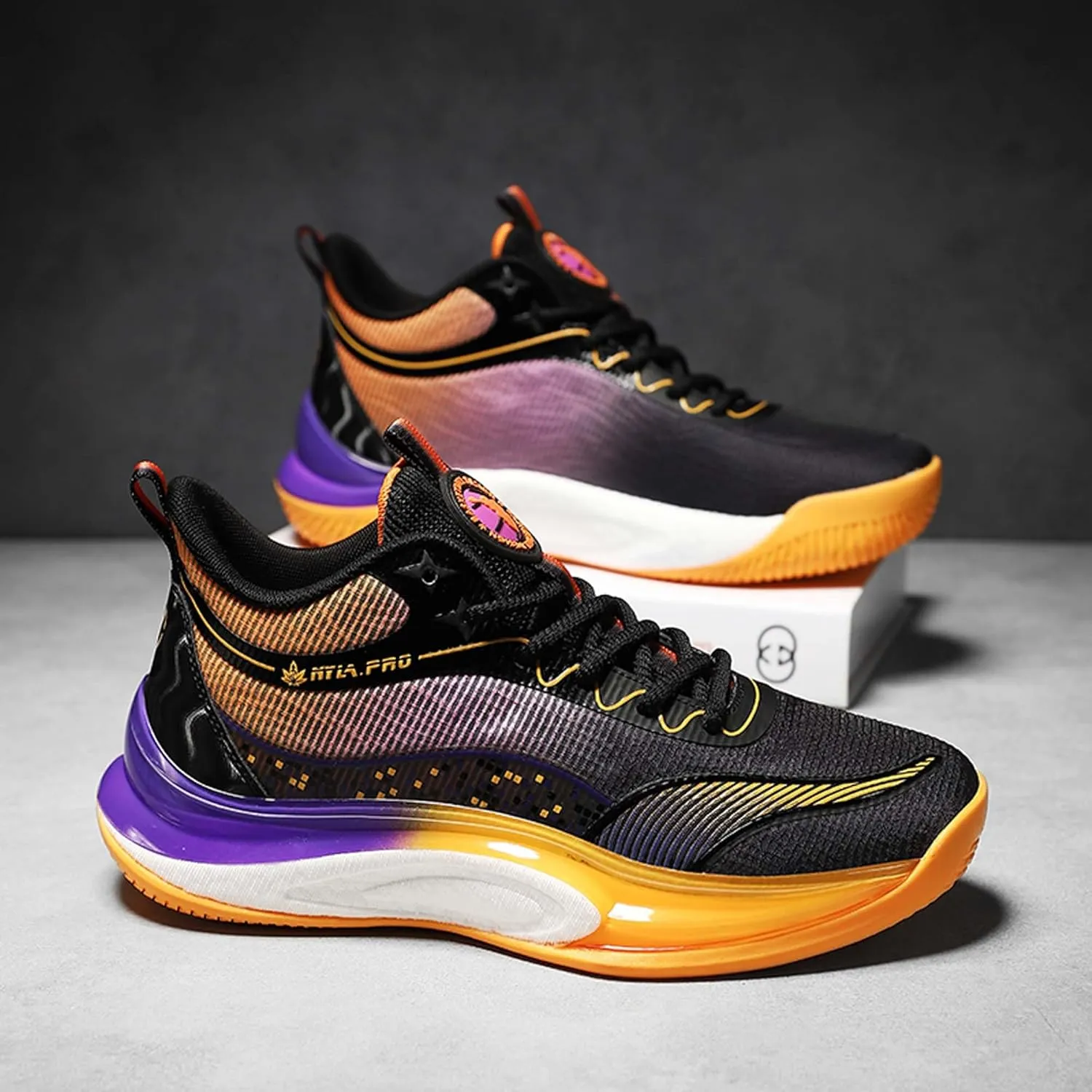 Lightweight Hiking Basketball Shoes, Shock-Absorbing Walking Sports Shoes, Anti Slip Casual Running Shoes