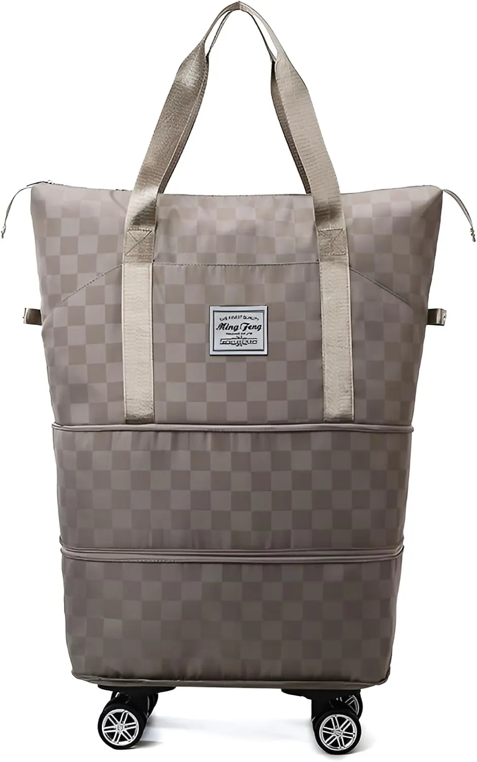 lilaBelle]【Carry-On Luggage with Wheels Unisex Oxford Cloth Travel Bag, 36L-55L Rolling Trolley Suitcase Alternative, Heavy-Duty Zippers & Reinforced Handles for Seamless Transit, Holiday & Commute E