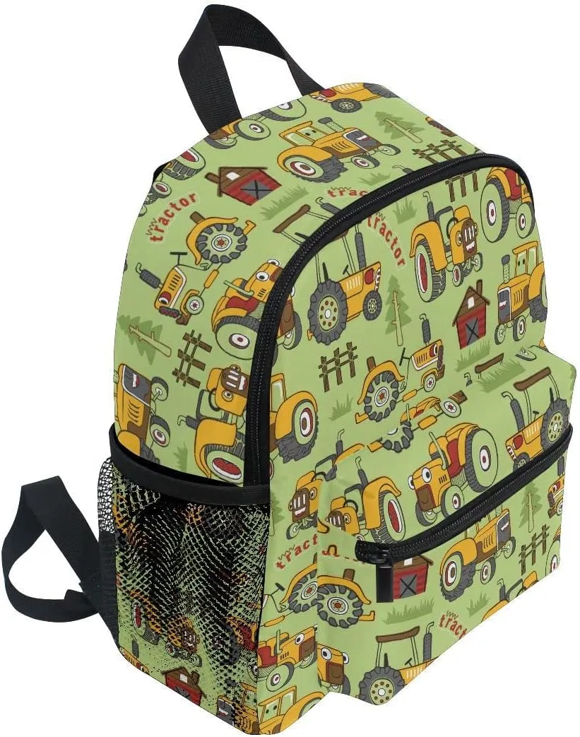 Linqin Boys Tractor Backpack - Toddler Mini Bookbag for Preschool