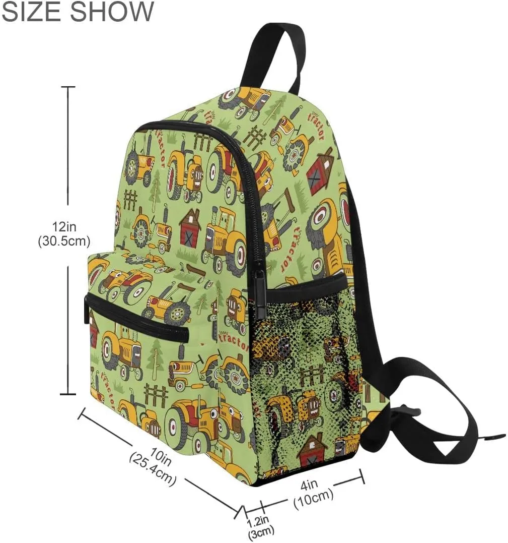 Linqin Boys Tractor Backpack - Toddler Mini Bookbag for Preschool