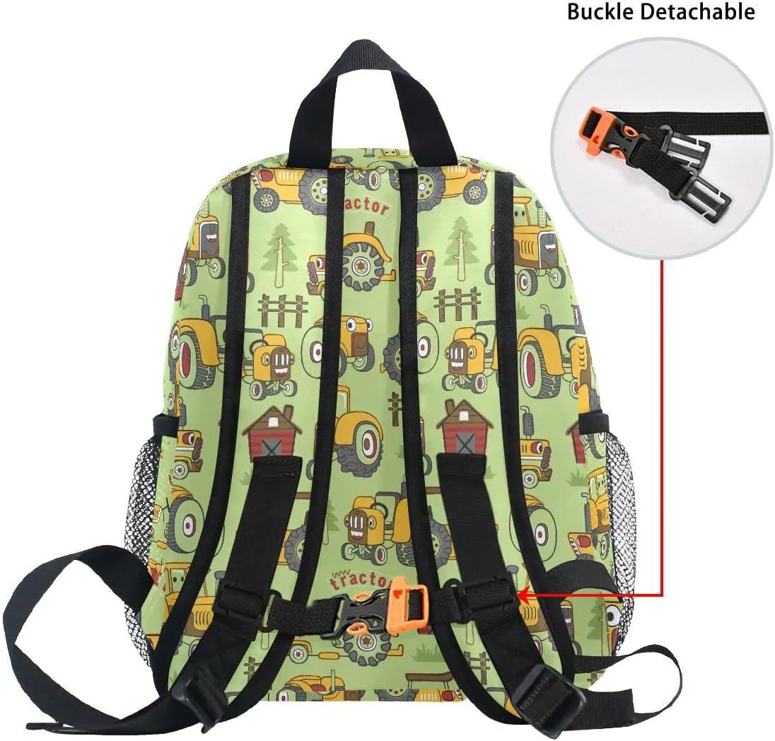 Linqin Boys Tractor Backpack - Toddler Mini Bookbag for Preschool