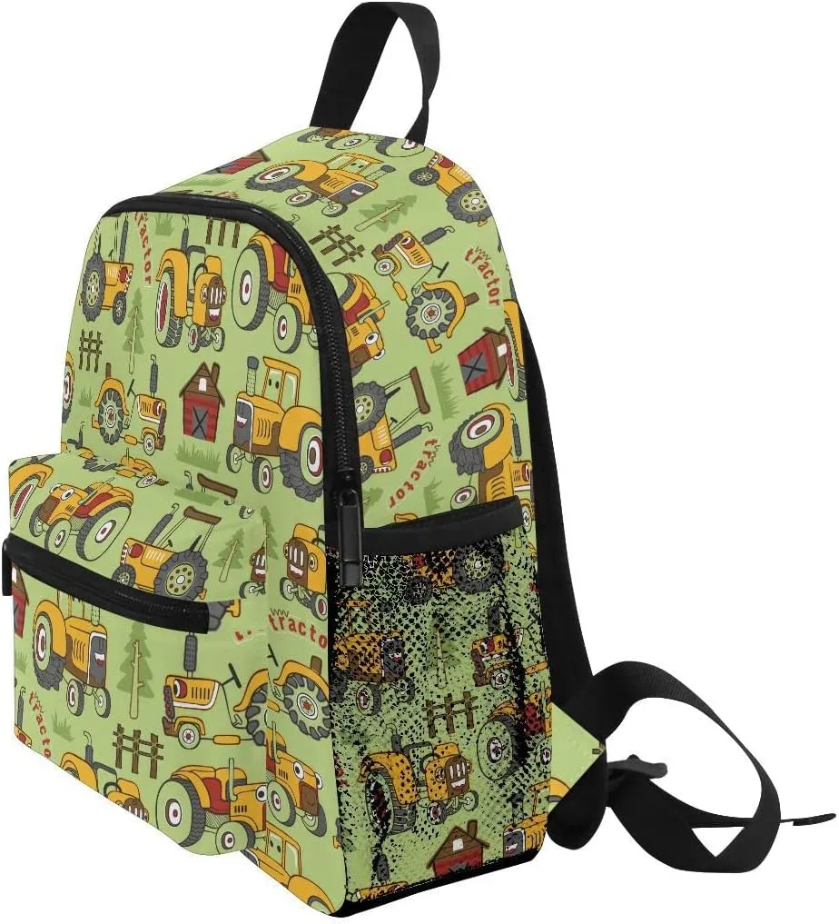 Linqin Boys Tractor Backpack - Toddler Mini Bookbag for Preschool